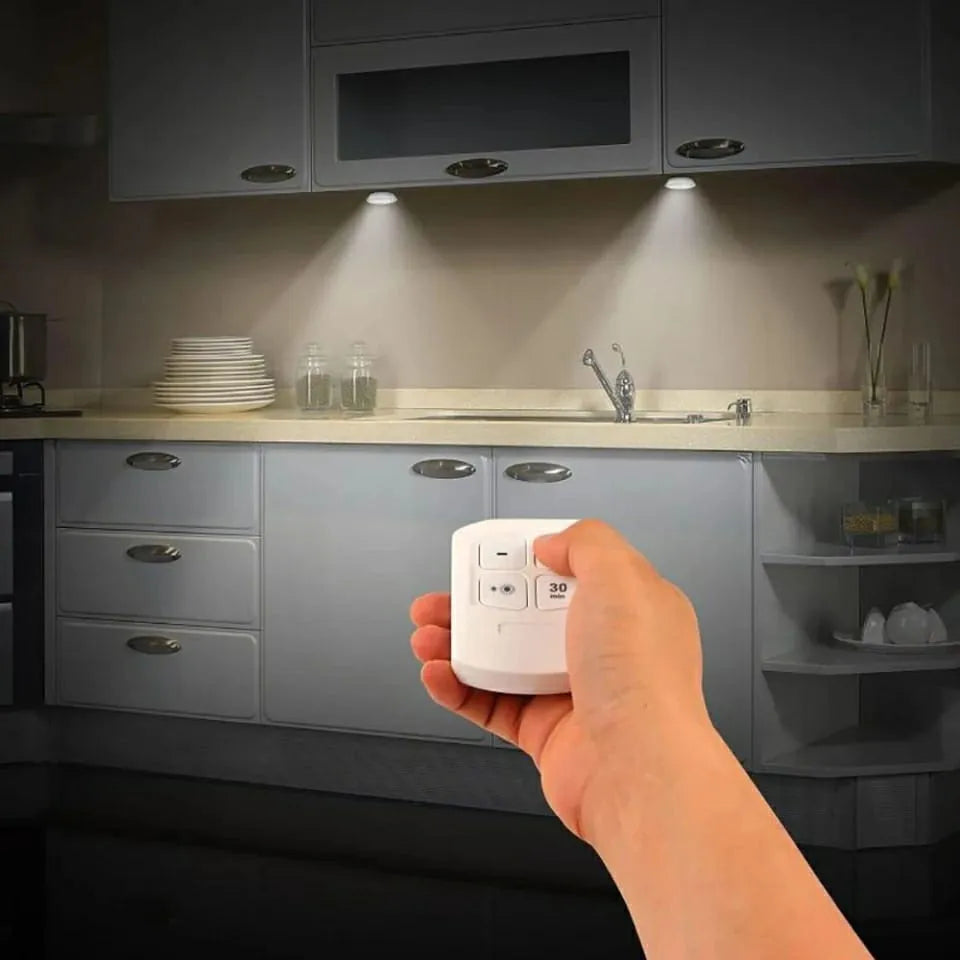 Kit 3 Lamp Led Spot Wireless Remote Control Luminaire