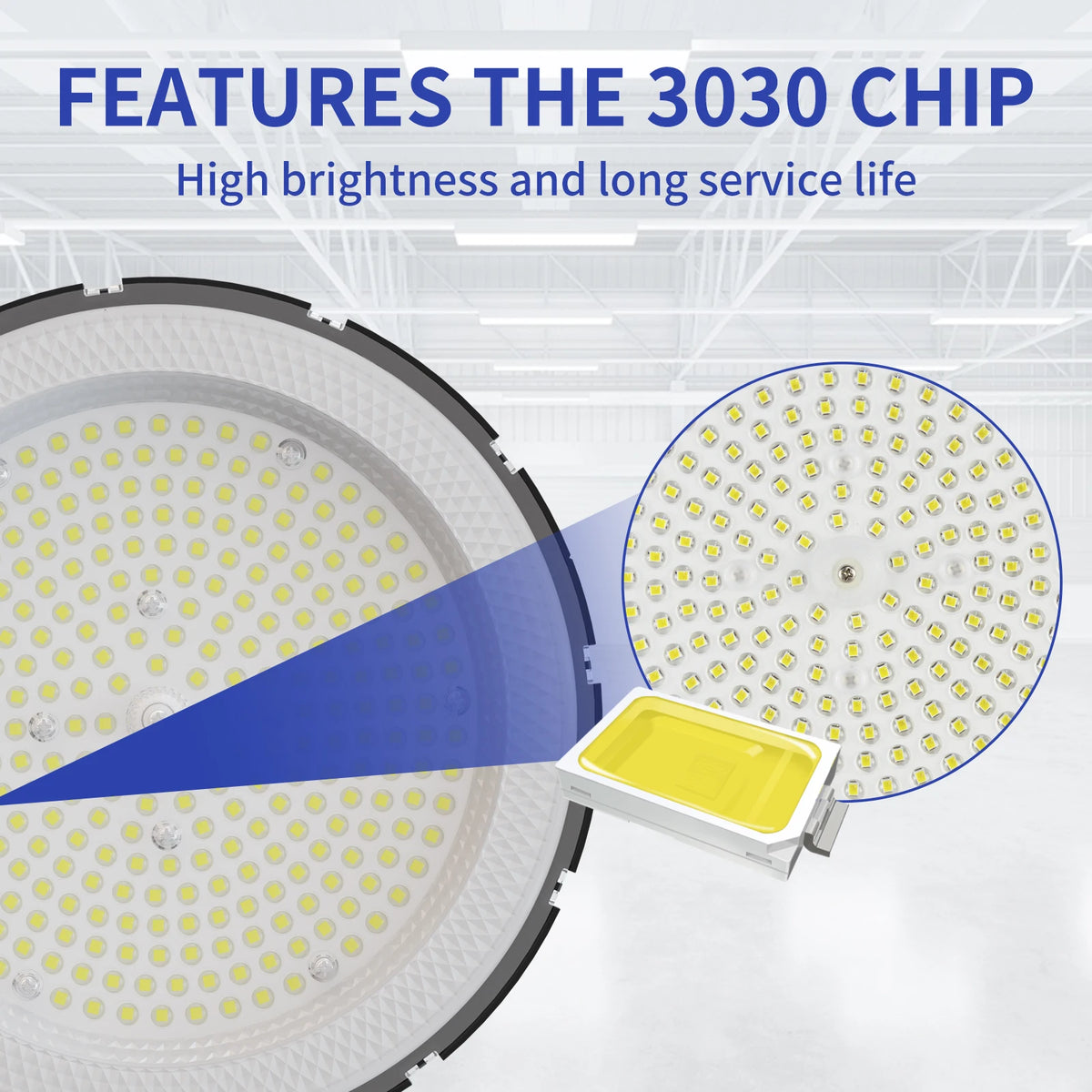 4PCS 100W/200W UFO LED High Bay Lights (30,000LM) - Super Bright Waterproof Industrial Lighting Fixtures for Garage, Gym & Warehouse