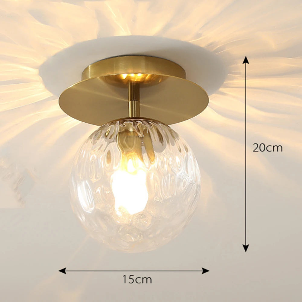 Nordic Simple Modern Round Glass Ball Ceiling Lamp Living Room Lighting Hallway Ceiling Light Bedroom Lamp Led Light