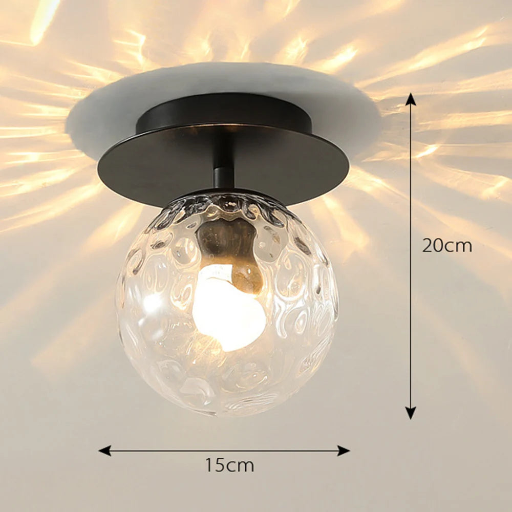 Nordic Simple Modern Round Glass Ball Ceiling Lamp Living Room Lighting Hallway Ceiling Light Bedroom Lamp Led Light