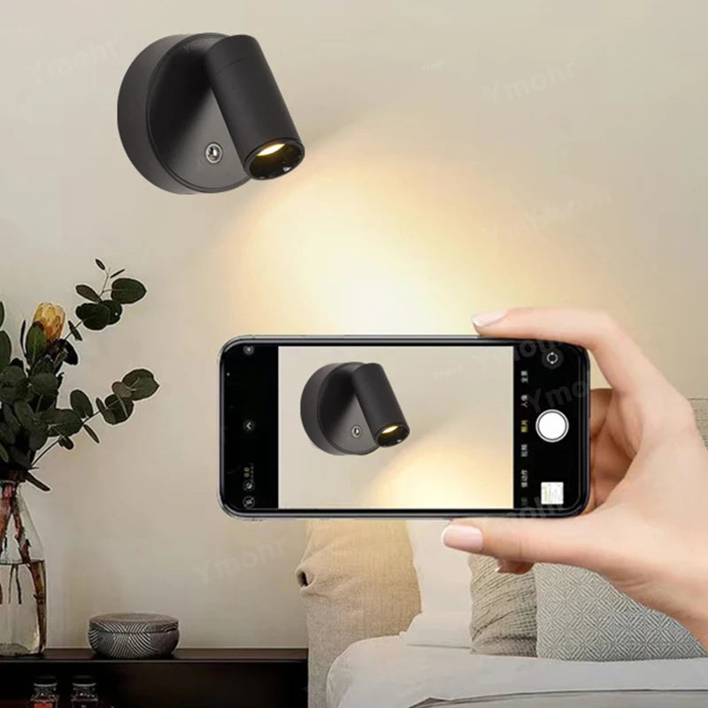 4-Pack Magnetic LED Wall & Table Lamp - Touch Dimmable 3-Color 350° Rotatable Night Light