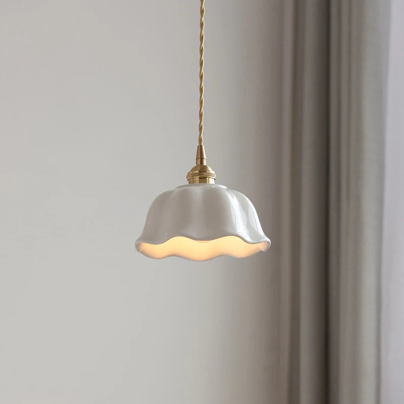 LED Ceramic Pendant Lights Nordic Home Decor Living Room Hanging Lamps Bedroom Kitchen Lighting Ceramic Lights Modern Cafe Light
