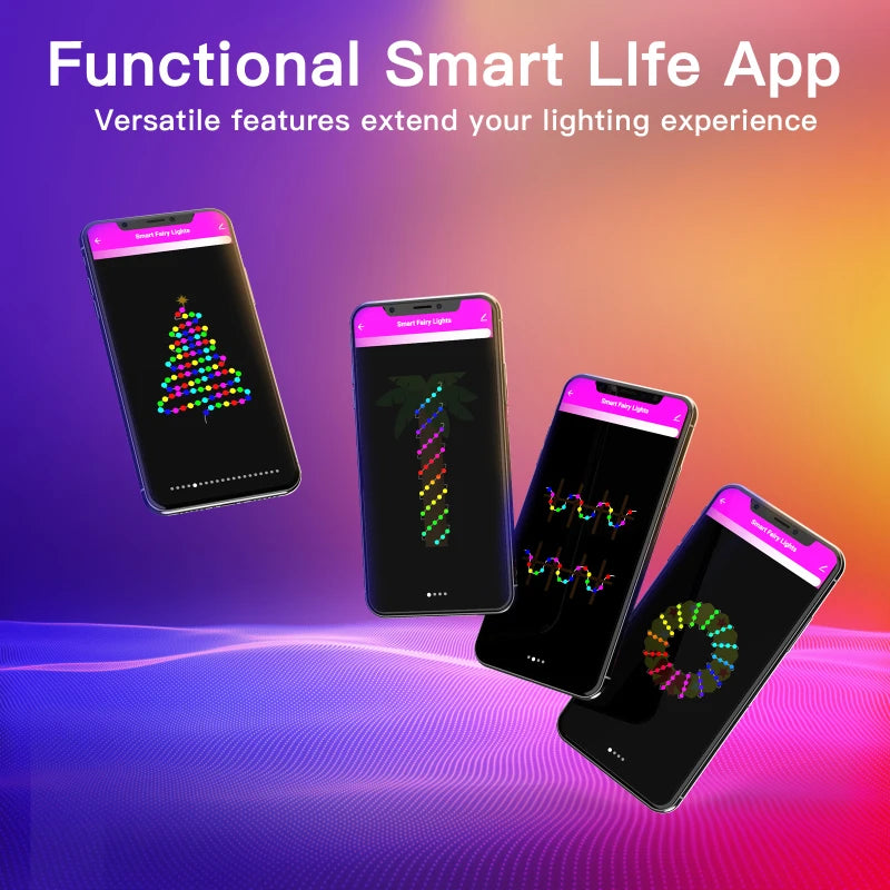 Tuya Smart USB Copper Wire String Light Christmas Outdoor IP65 Waterproof LED Garden Decoration Light WiFi Light Strip 5M 10M