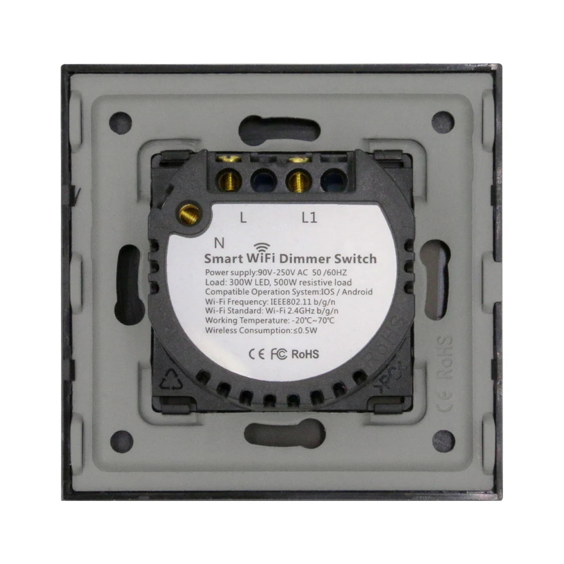 LED EU Touch Wifi Light Dimmer 1 Gang Smart Wireless Wifi Dimmer White Black Golden Colors For Smart Home