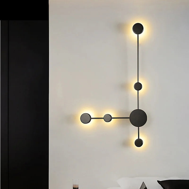 Modern LED Wall Lamp Simple Living Room Background Wall Light Bedroom Bedside Wall Sconce Creative Hotel Hall Corridor Lighting