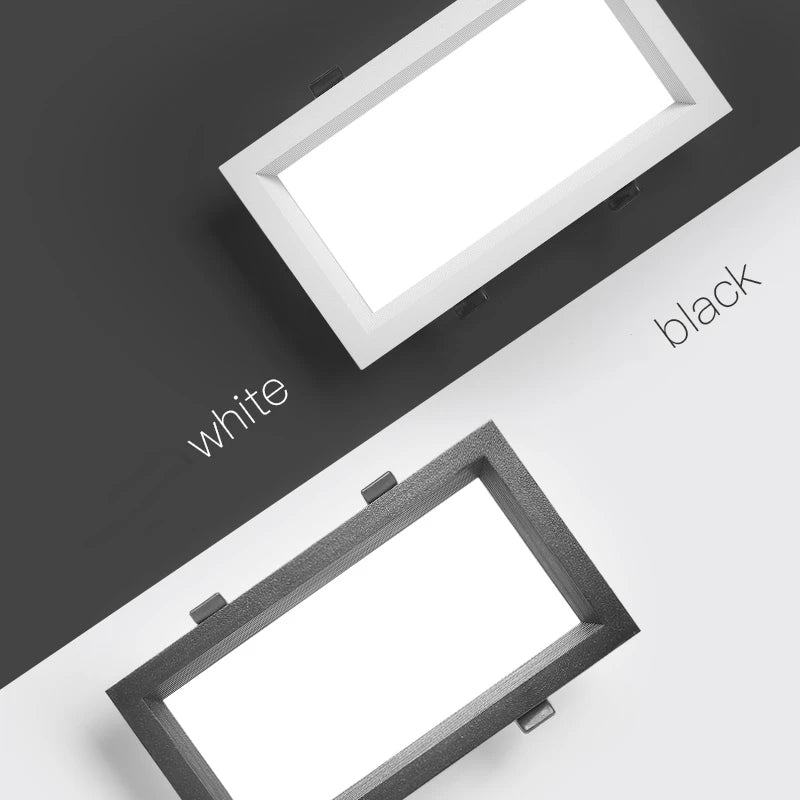1PCS square lamp, rectangular tube lamp, embedded LED ultra-thin perforated light, ceiling light 12W 18W 24W 220V240V