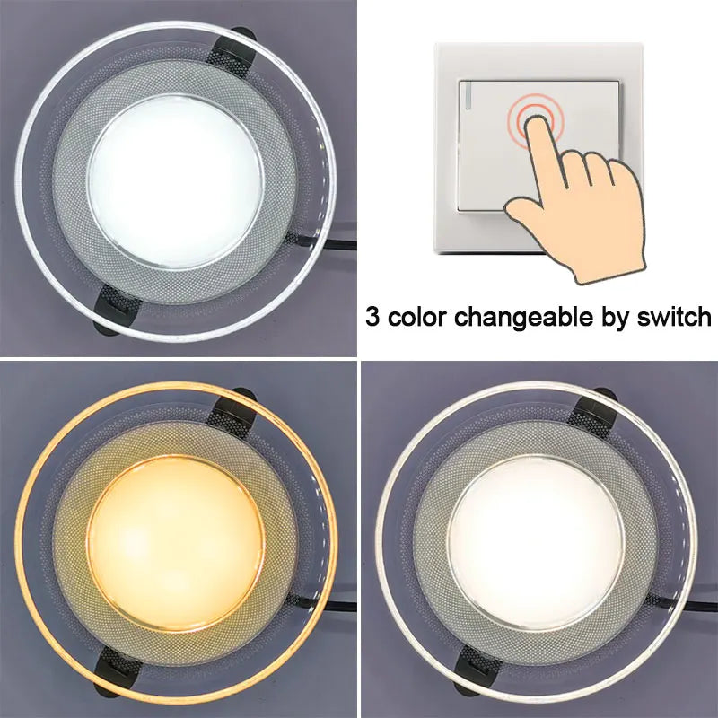 Acrylic Panel LED Downlight - Ultra-Bright Recessed Ceiling Lamp (3W-9W)