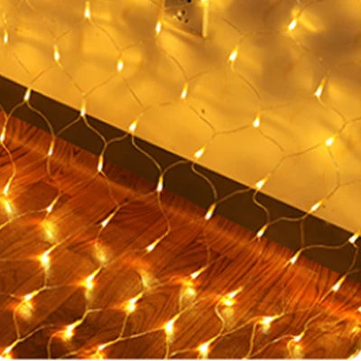 LED Net Grid String Light (1.5x1.5m / 3x2m / 6x4m) - Waterproof Mesh Fairy Lights for Garden & Christmas Decor