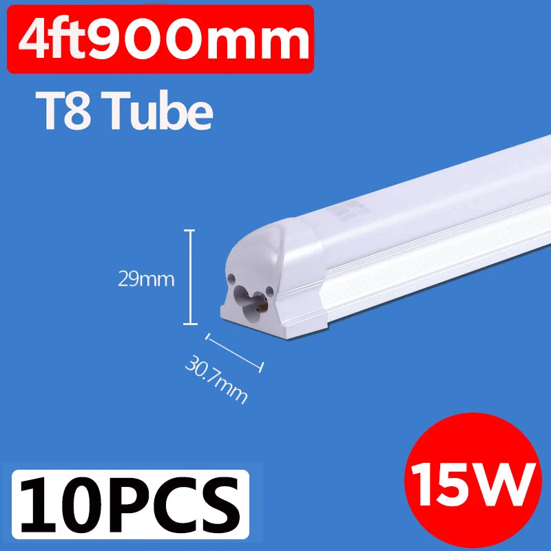 4ft (120cm) T5/T8 LED Tube Light (40W/60W, 220V) - Cold White & Warm White Ceiling Lamp Bar for Home, Office & Workshop