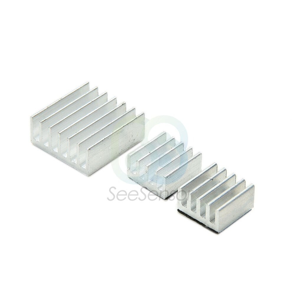 Adhesive Raspberry Pi Heatsink Cooler Pure 3pcs/set Aluminum Heat Sink Set Kit Radiator For Cooling Raspberry Pi 2 B