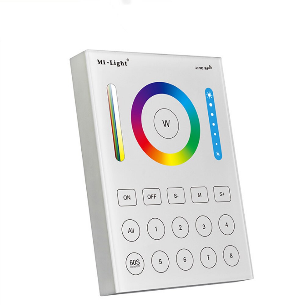 2.4G wireless 8 Zone RF Remote ; B8 Touch Panel Wall-mounted Remote; LS2 5 in 1 led controller for RGB+CCT Led