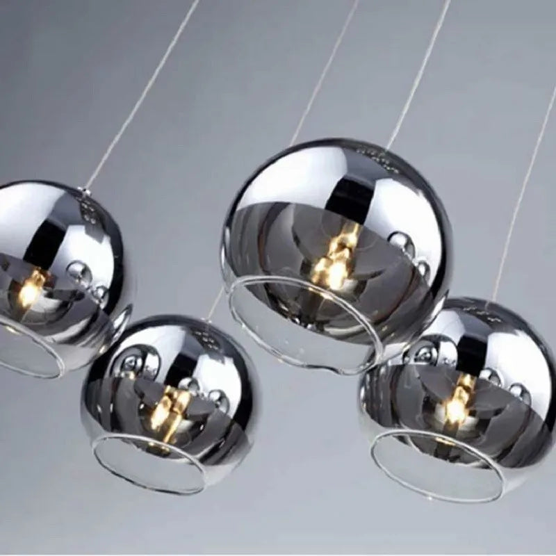 Glass Ball Chandelier Lighting Creative Individual Space Lamp Hanging Lamp Crystal Luster Suspension Modern Light Fixture