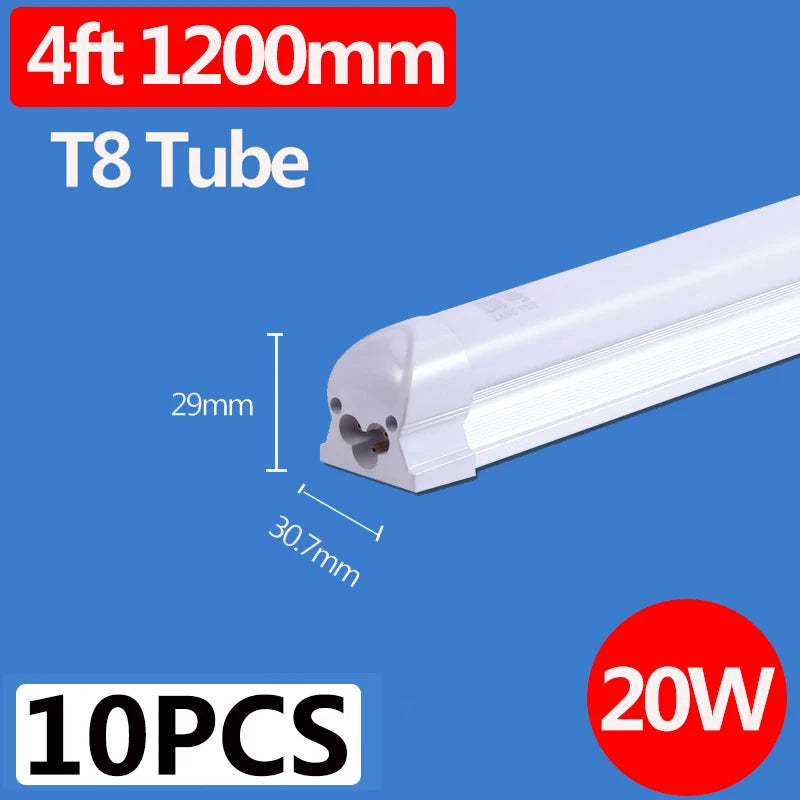 4ft (120cm) T5/T8 LED Tube Light (40W/60W, 220V) - Cold White & Warm White Ceiling Lamp Bar for Home, Office & Workshop