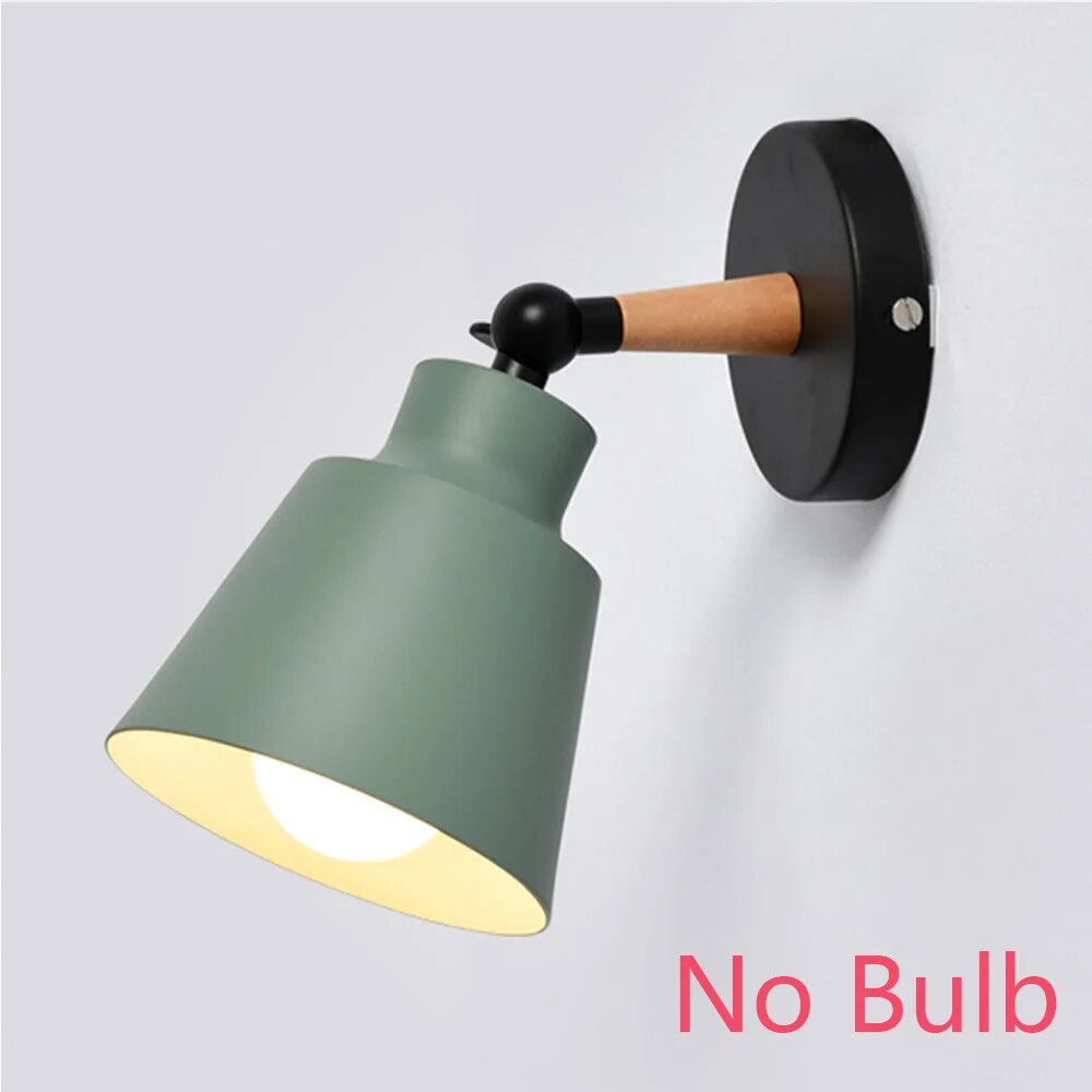 ASCELINA Hot Nordic Style Indoor Lighting LED Wall Lamp Modern Wooden Bedroom Bracket Light Household Living Room Bathroom Lamp