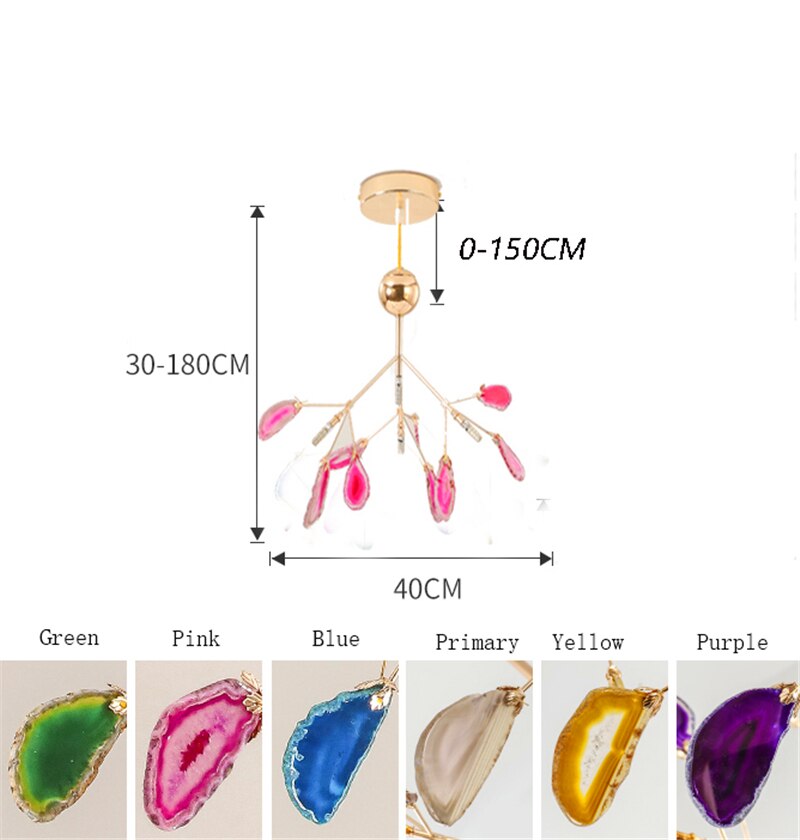 Nordic Romantic Firefly LED Chandelier Light Stylish Tree Branch/Round Metal Dining Room Restaurant Ceiling Spotlight Chandelier