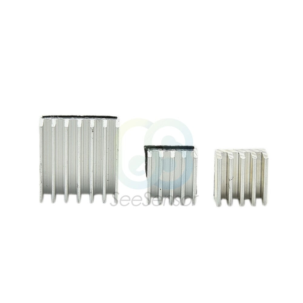 Adhesive Raspberry Pi Heatsink Cooler Pure 3pcs/set Aluminum Heat Sink Set Kit Radiator For Cooling Raspberry Pi 2 B