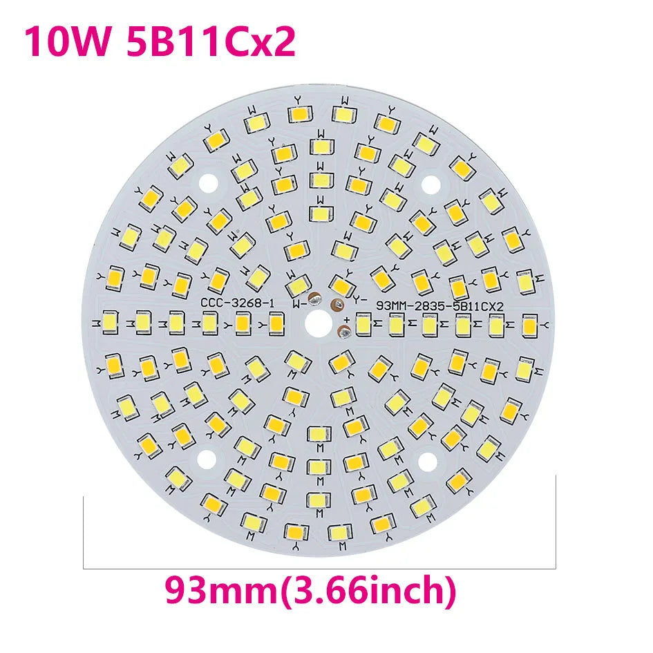 SMD2835 Two-color chip 10W 18W 24W 36W LED COB Lamp Beads 250mA Floodlight For Spotlight Panel light Convert color Round shape
