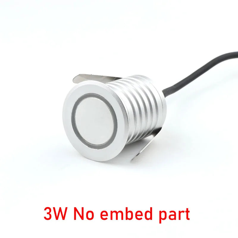 1PCS Small LED Recessed Wall Light 1W 3W IP67 12V 24V Waterproof Outdoor Interior Corridor Passageway Deck Floor Step Stair Lamp