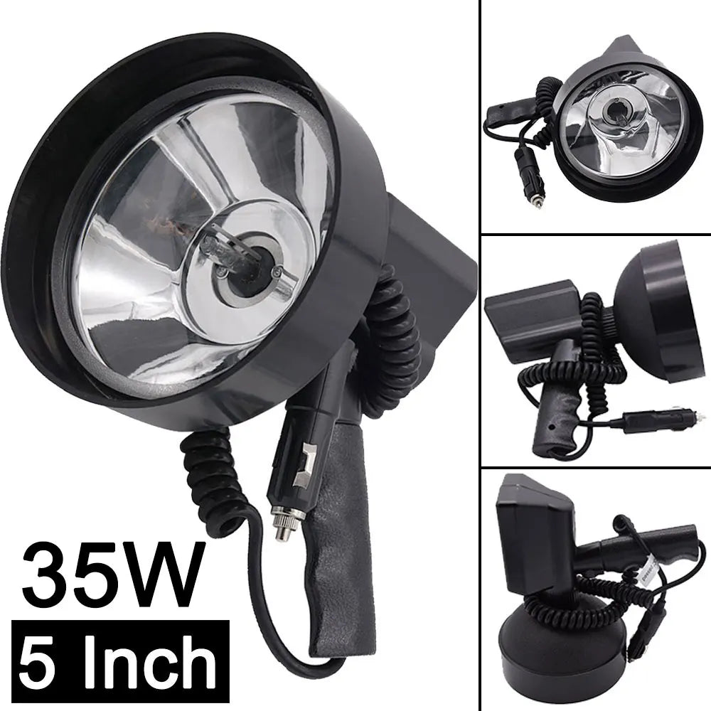7inch -9 inch Xenon Lamp Handheld Camping Hunting Fishing Spot Light Spotlight Off Road Car Light Bar Led Working Lights 12v 24v