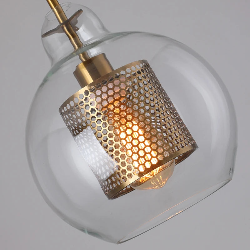 Loft Modern Pendant Light Glass Ball Hanging Lamp Kitchen Light Fixture Dining Hanglamp Living Room Luminaire