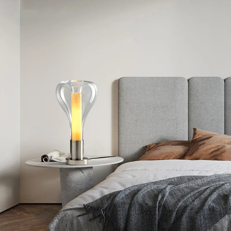 Eris Table Lamp Modern Creative Bedroom E27 Smoky/Clear Glass Light Nordic italian design lamp Study Living Room Home minimalist