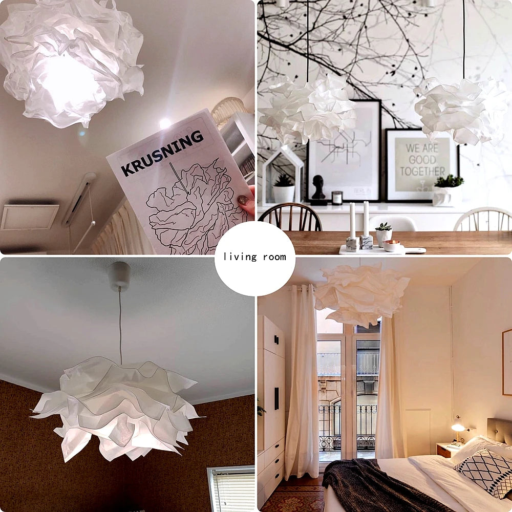 42x42/60x40/85x54cm Art DIY Cloud Lamp Shade Flower Light Ceiling Lampshade Decor Chandelier Pendant Living Room Bedroom Bar Use