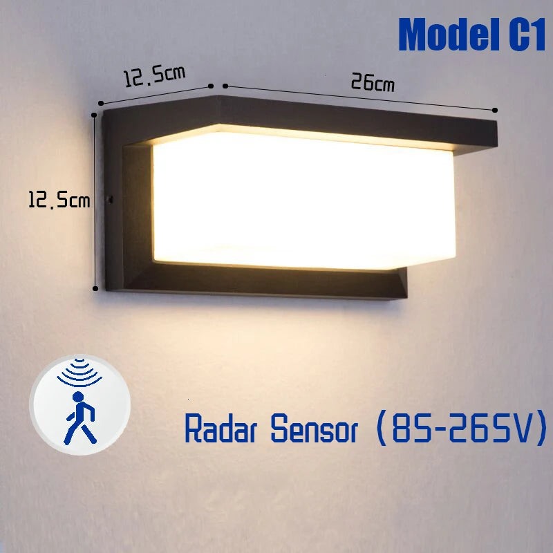 LED Outdoor Lights Motion Sensor Outdoor Wall Light Waterproof IP65 Outdoor Wall Lamp Street Lamp Garden Lights Outdoor Lighting