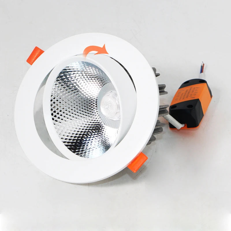 Aluminum COB LED Downlight Recessed Rotatable Ceiling Down Lights 5w 7w 12W Led Spot For Housing with Led Driver