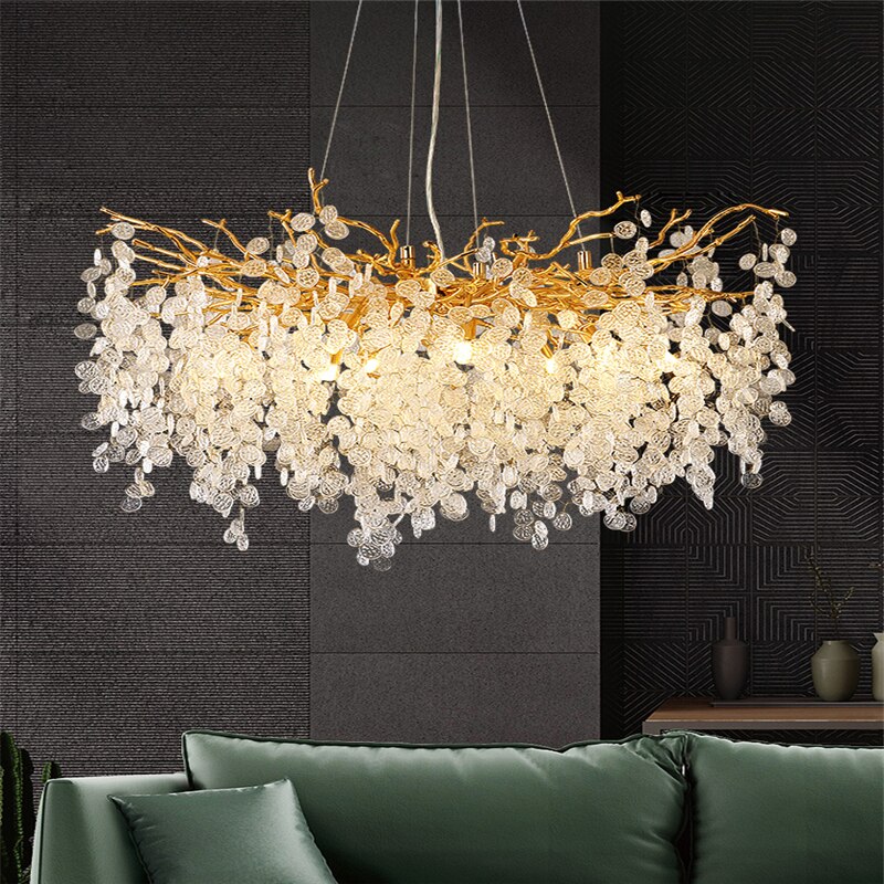 Modern Crystal Luxury LED Chandelier Lighting Home Decoration LOFT Villa Lustre Living Room Hotel Hall Art Indoor Decor Lighting