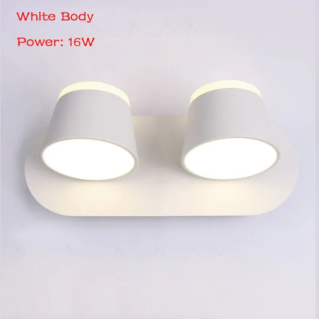 Nordic Rotatable LED Wall Sconce Lamp - Modern Minimalist Wall Light for Bedroom Bedside Reading, Bathroom, Aisle & Hotel Decor