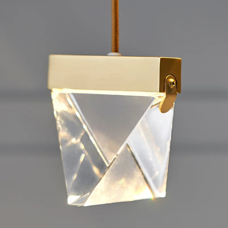 Nordic Luxury Restaurant Pendant Lights Study Room Dining Chandelier Lamps Modern Minimalist Kitchen Bedroom Crystal Lighting