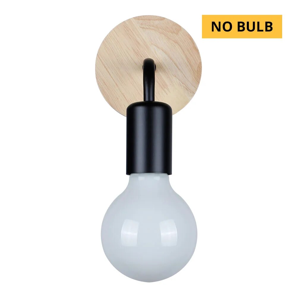 ASCELINA Hot Nordic Style Indoor Lighting LED Wall Lamp Modern Wooden Bedroom Bracket Light Household Living Room Bathroom Lamp