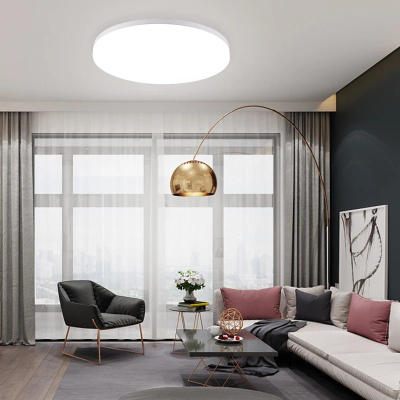 Ultra-Thin Surface Mount LED Ceiling Light (6W-48W) - AC85-265V Flush Mount Panel Lampada Lamp Fixture for Bedroom & Living Room