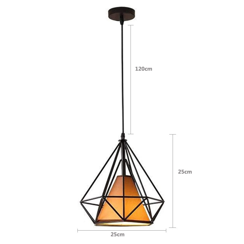Retro Industrial Pendant Light Nordic Black Metal Cage Lighting Fixtures Iron Loft Cage Kitchen Vintage Adjustable Hanging Lamps