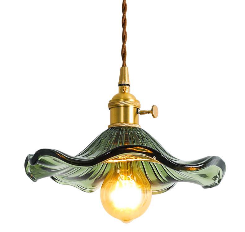 IWHD Nordic Style Simple LED Pendant Light Fixtures Bedroom Living Room Bar Colorful Glass Copper Hanging Lamp Lights Edison