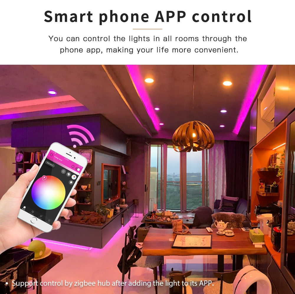 DC12-24V RGB+CCT RGBW WWCW Smart LED Strip Controller Voice Control Work with Echo Plus SmartThings