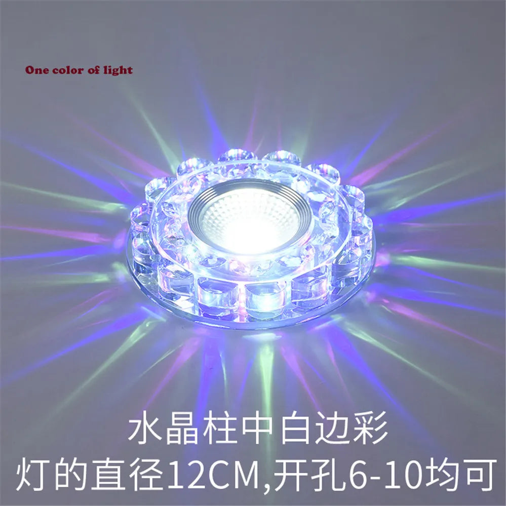 Modern Glass Crystal Garland Led Indoor Downlight for Living Room Kitchen restaurant Ceilings colorful Lighting Bull'S Eye Lamp