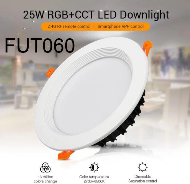 Smart RGB+CCT LED Downlight - Dimmable Color Changing Ceiling Panel (6W-25W)