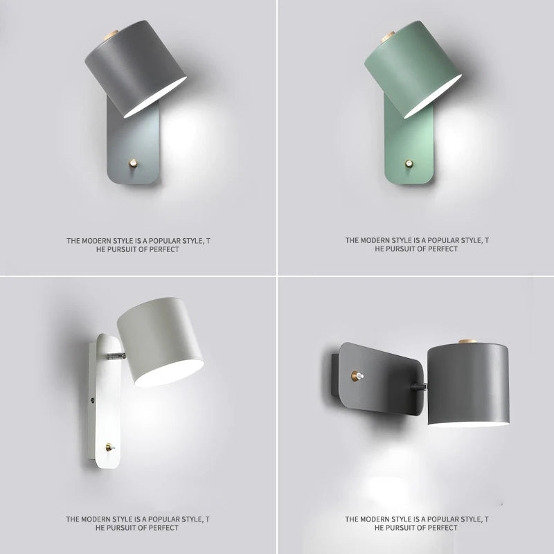 Led Wall Lamps Indoor Lights Staircase Lighting Nordic Modern Bedroom Sconce Home Decors For Living Room With Switch Wall Lamp