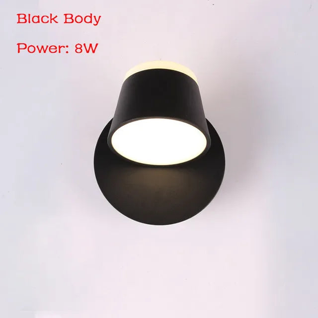 Nordic Rotatable LED Wall Sconce Lamp - Modern Minimalist Wall Light for Bedroom Bedside Reading, Bathroom, Aisle & Hotel Decor