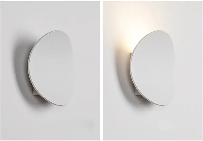 7W Modern Interior LED Wall Lamp - Brushed Gold, Black & White Aluminum Sconce Light for Living Room & Bedroom Bedside