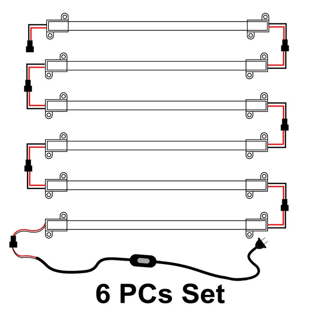 220V LED Rigid Strip Night Lamp Under Cabinets 72 LEDs 30cm 40cm 50cm 8W With Switch ON/OFF EU Plug LED Bar lights Desk Bulb