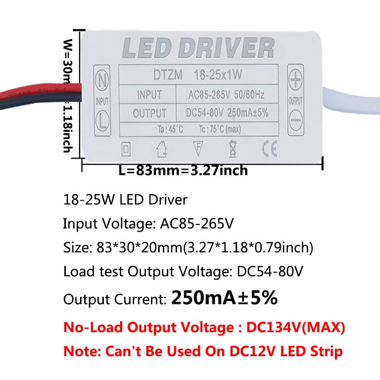 LED Driver 300mA 1-3w 4-7w 8-12w 12-18w 18-25w 25-36w LED Constant Current Driver Power Unit Supply For LED Bulb Transformers