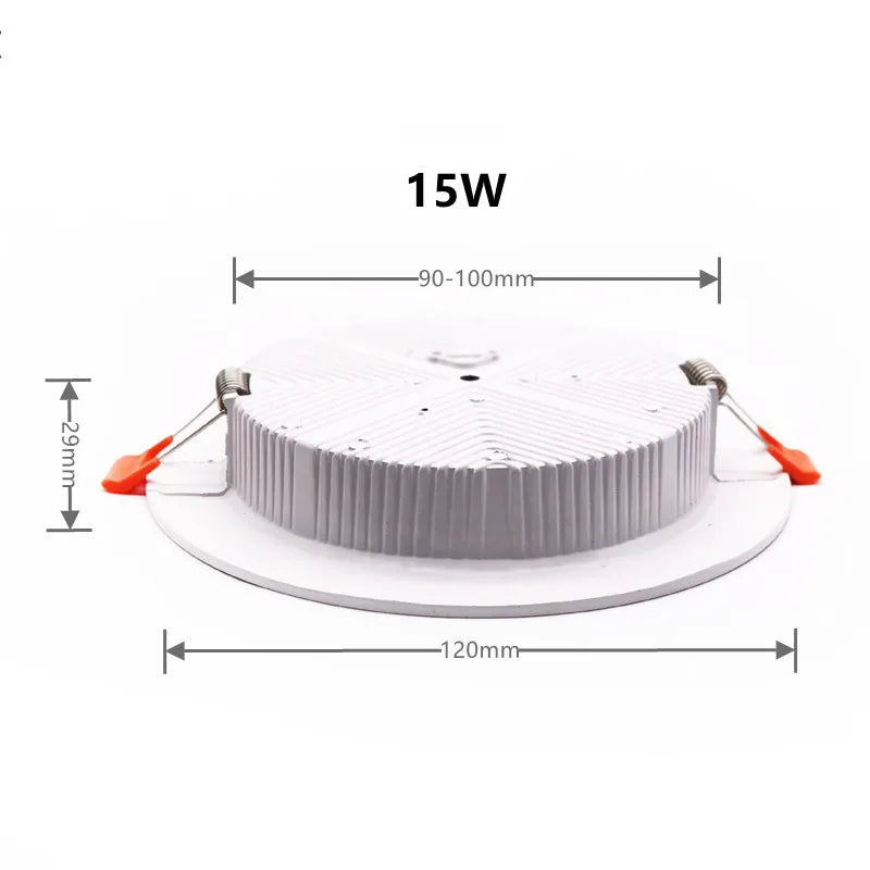 Dimmable 5W-36W LED Ceiling Lamp Recessed SMD Downlight 24W 30W Spot Light AC85-260V For Living Room and Shopping Mall Lighting