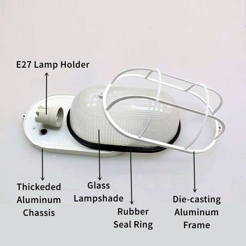 Retro Outdoor LED Waterproof Wall Lamp Moisture Vintage E27 Garden Ceiling Sconces Bathroom Porch Home Wall Lighting Luminaire