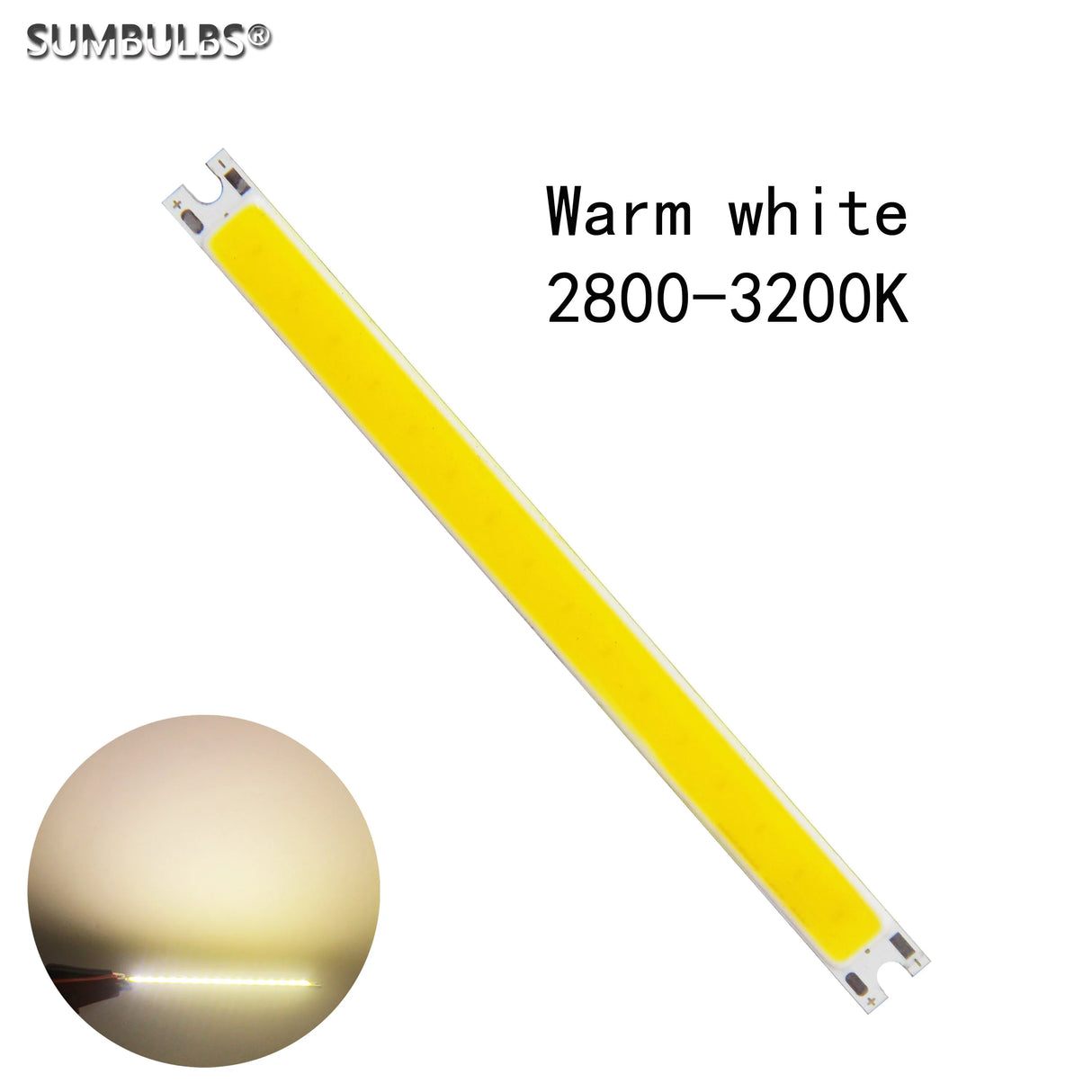 LED 5W DC 12V LED COB Bulb Strip Light Source Warm Pure White DIY 10CM 500LM 100x8MM Lamp