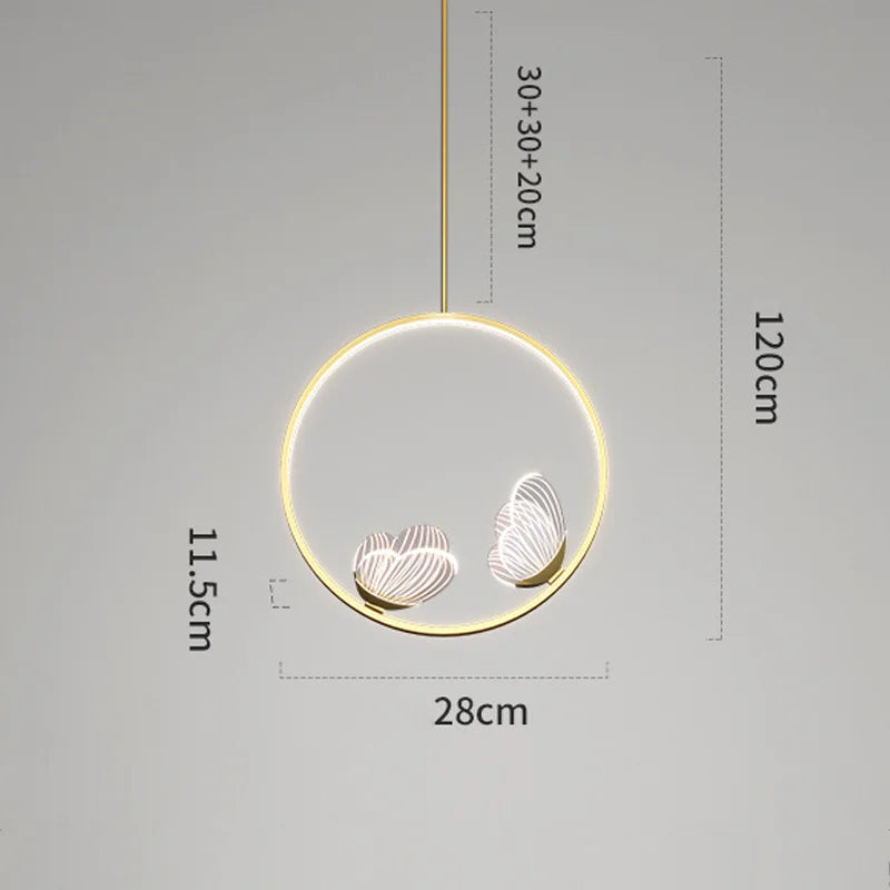 Butterfly LED Pendant Wall Lights Nordic Indoor Lighting Ceiling Lamp Bedside Lamp Hanging Lamps Modern Living Room Decoration