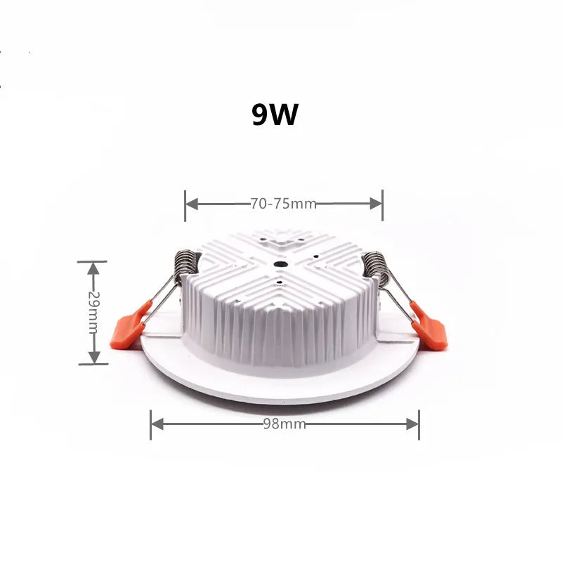 Dimmable 5W-36W LED Ceiling Lamp Recessed SMD Downlight 24W 30W Spot Light AC85-260V For Living Room and Shopping Mall Lighting