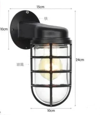 Wand lamp Nordic LED Wall Light Outdoor Lighting Glass Shade Outdoor Wall Lamp Courtyard Porch Lights Buiten Ver lighting