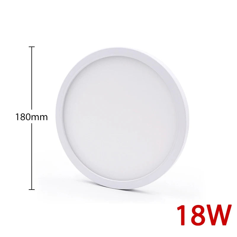 Ultra-Thin Surface Mount LED Ceiling Light (6W-48W) - AC85-265V Flush Mount Panel Lampada Lamp Fixture for Bedroom & Living Room